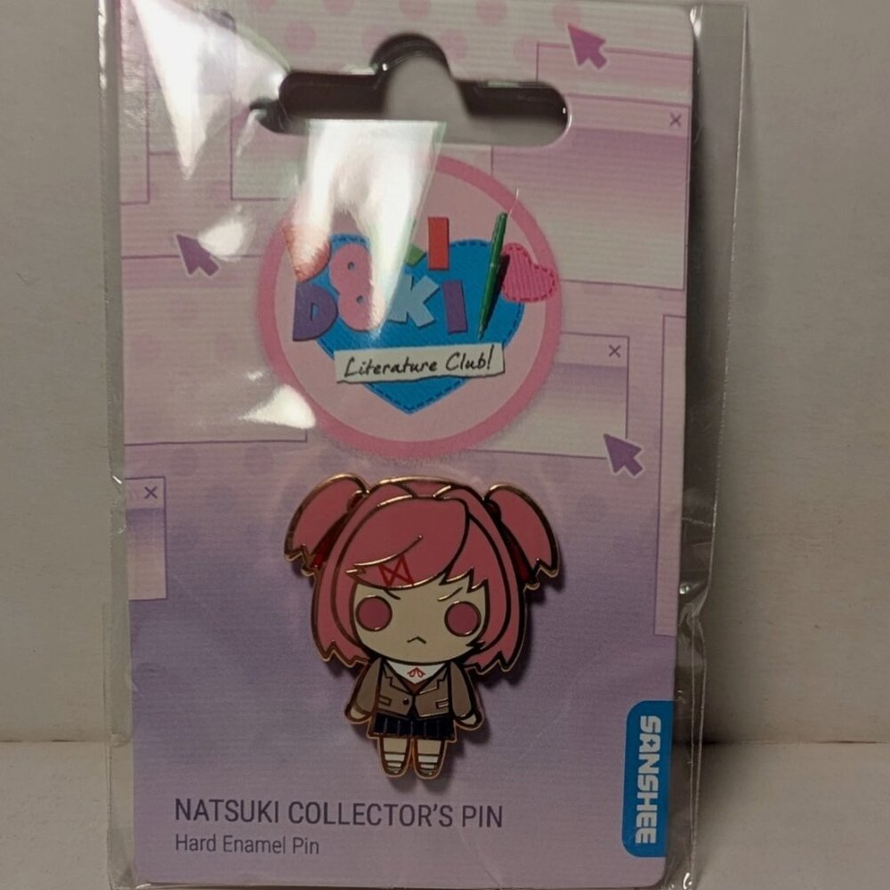 Doki Doki Literature Club Natsuki Chibi Enamel Pin Official Collectible Badge